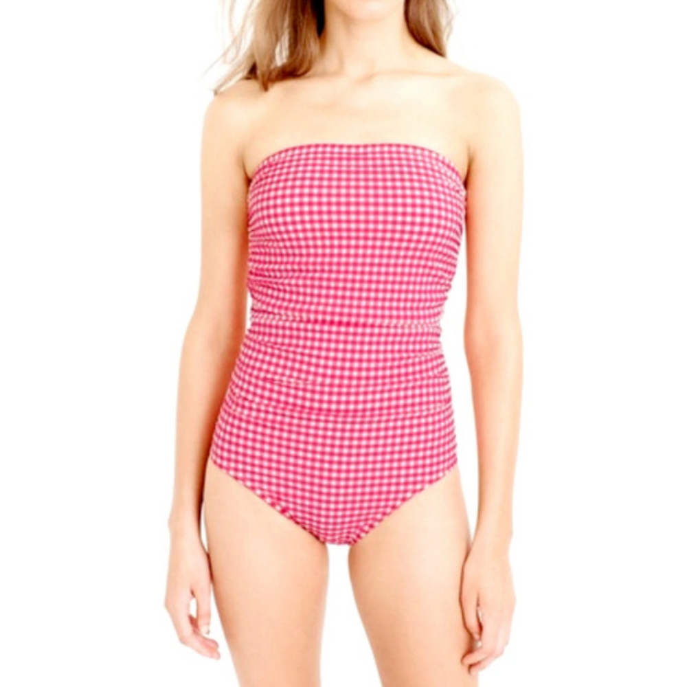 ⬇️ $64 J Crew Gingham Seersucker 1-Piece Swimsuit